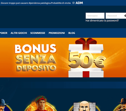 Bonus senza deposito da 50 Euro lanciato da CasinoMania